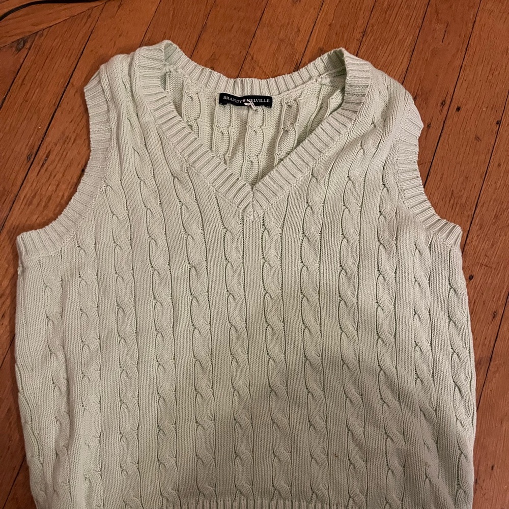 Brandy Melville lime green sweater vest